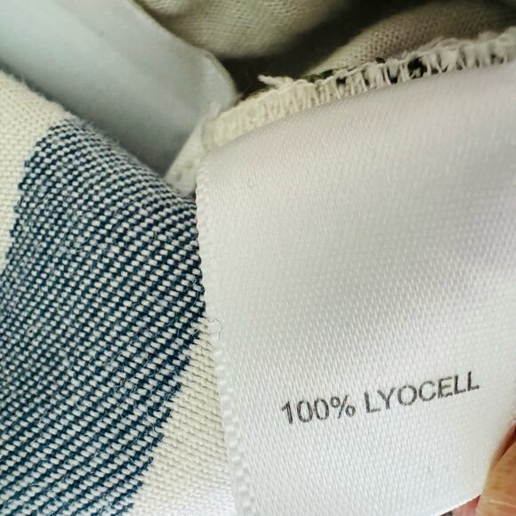 Ann Taylor LOFT Olive Green Blue Cream Casual Striped Jogger Pants Size 4 - Picture 11 of 11